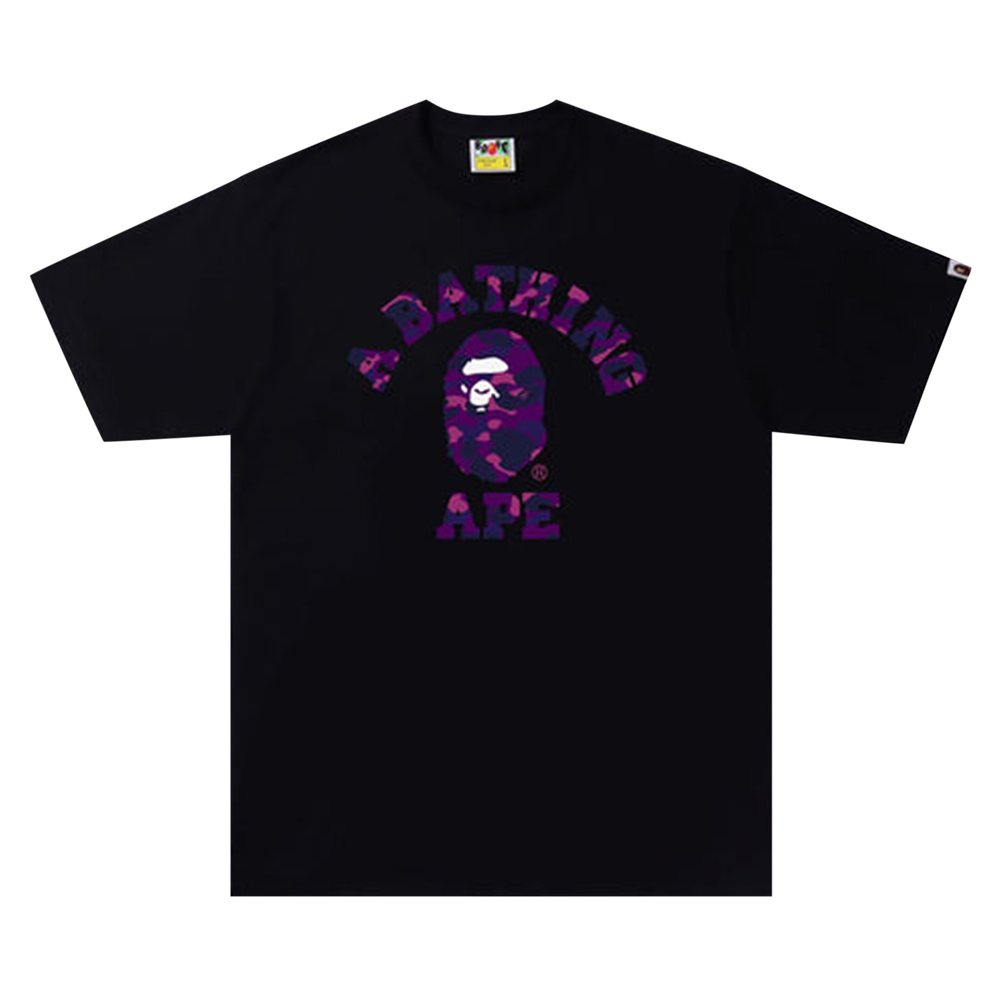 Футболка колледжа BAPE Color Camo Черный/Фиолетовый футболка колледжа bape черная