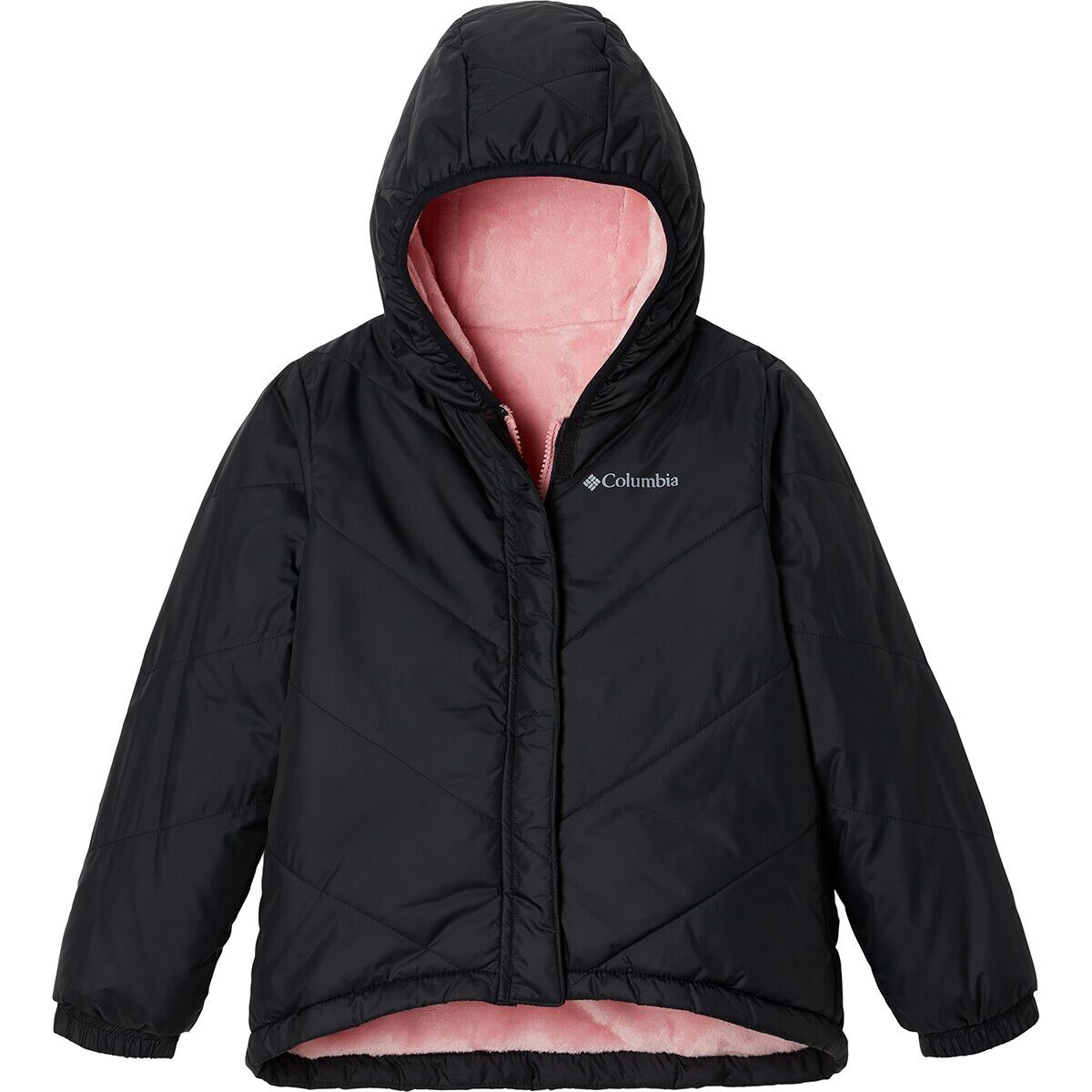 

Двусторонняя куртка big fir – для девочек Columbia, цвет black/pink orchid