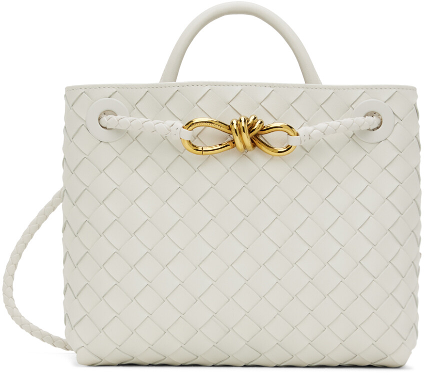 

Маленькая белая сумка Andiamo Bottega Veneta