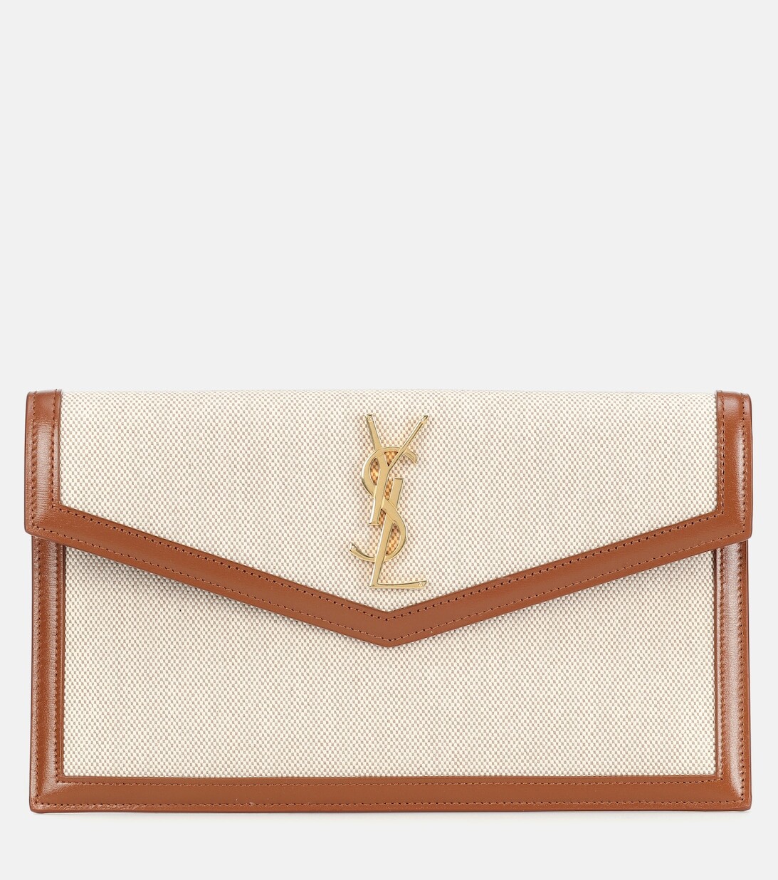 

Холщовый клатч Uptown Saint Laurent, бежевый