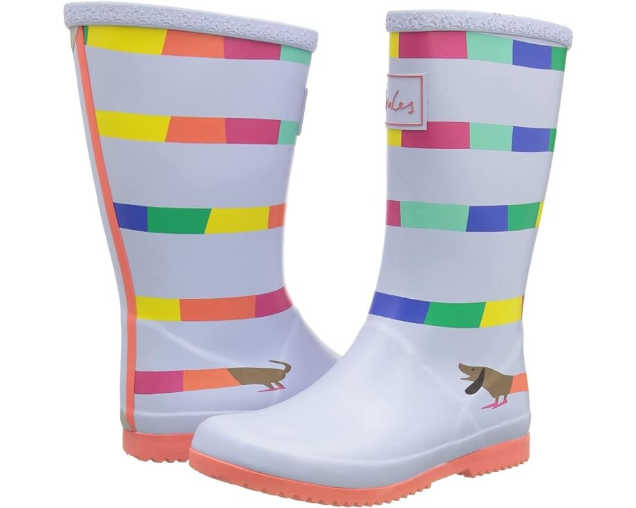 

Ботинки Joules Roll Up Welly, цвет Rainbow Dog