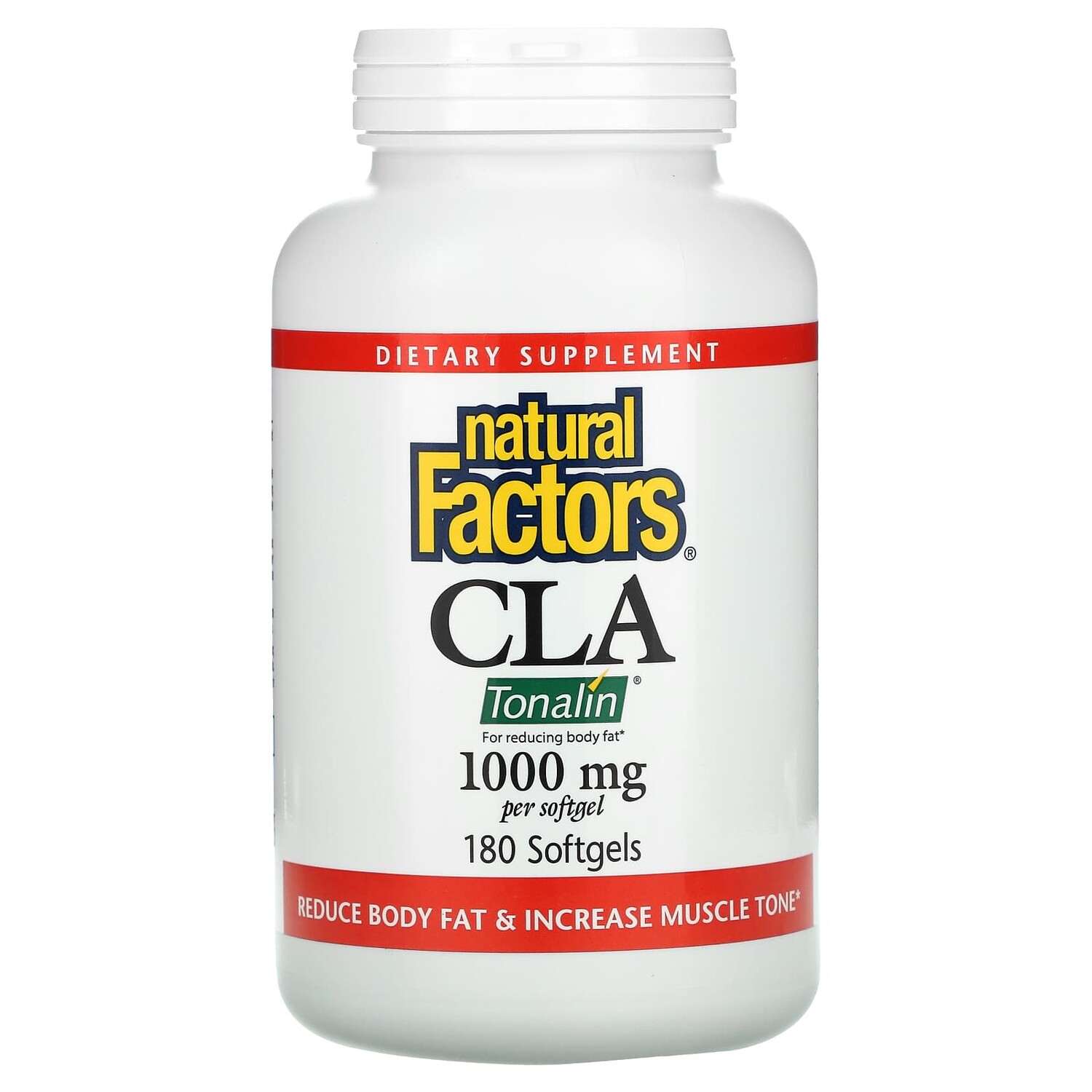 

CLA, смесь конъюгированной линолевой кислоты, 1000 мг, 180 мягких таблеток, Natural Factors