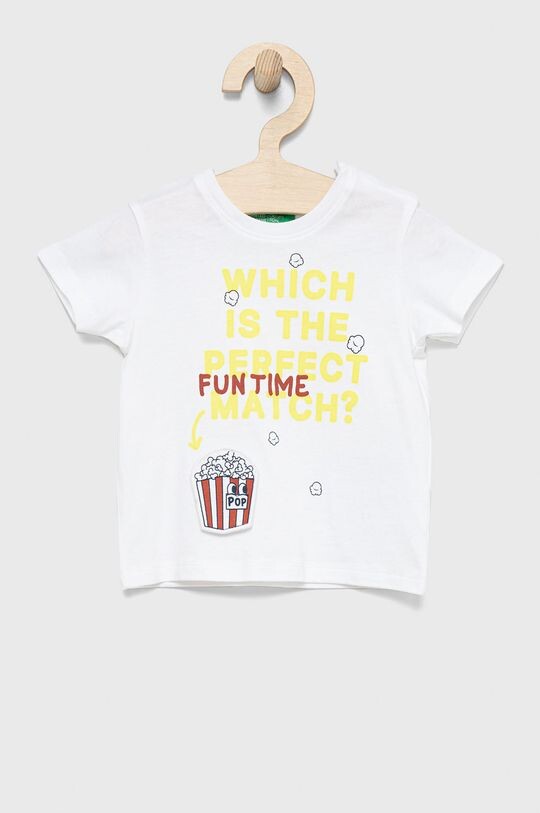 

Хлопковая футболка для детей United Colors of Benetton, белый