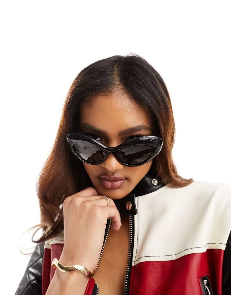 Черные солнцезащитные очки Versace круглой формы очки круглой формы moo s ic berlin