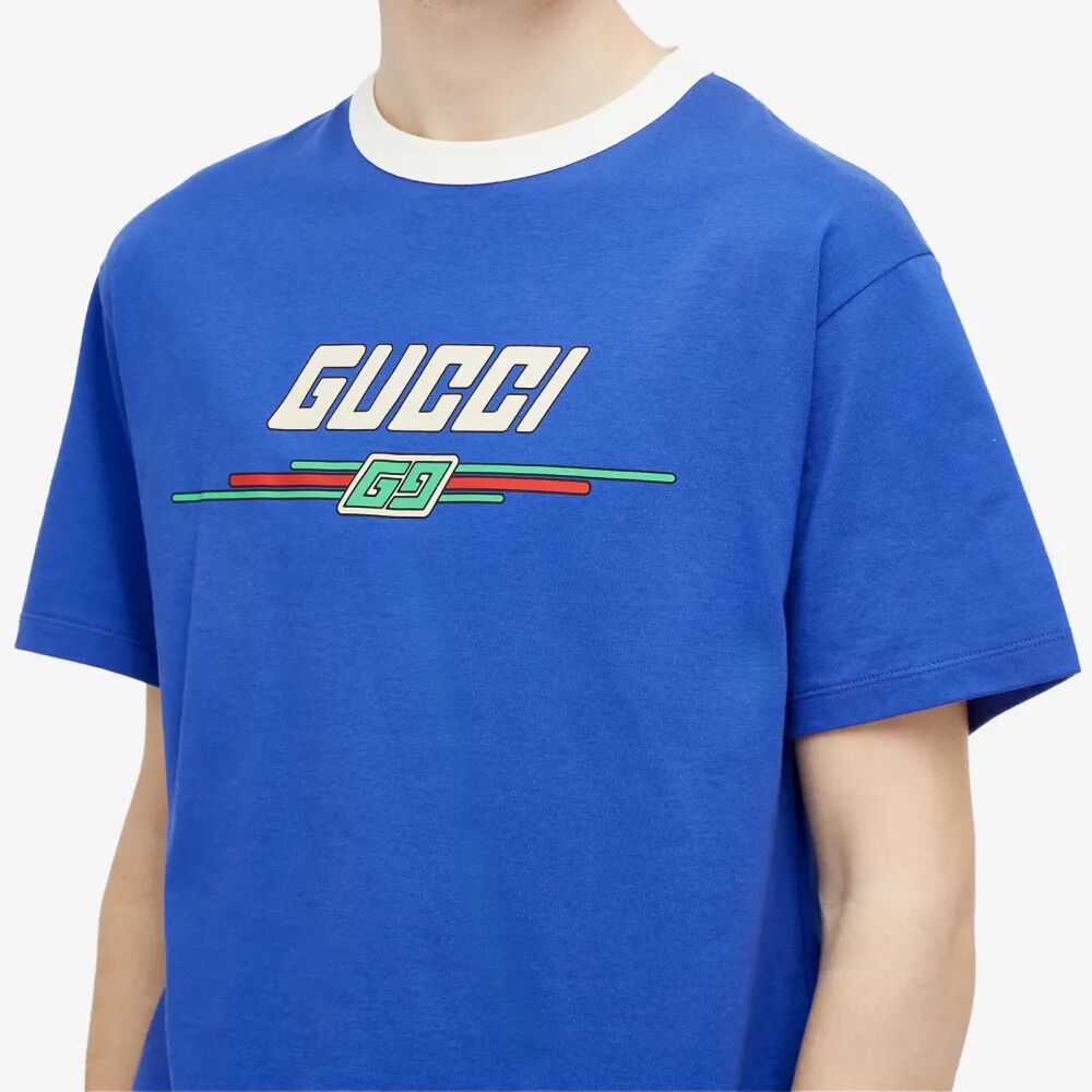 цена Gucci Футболка с графическим логотипом, синий
