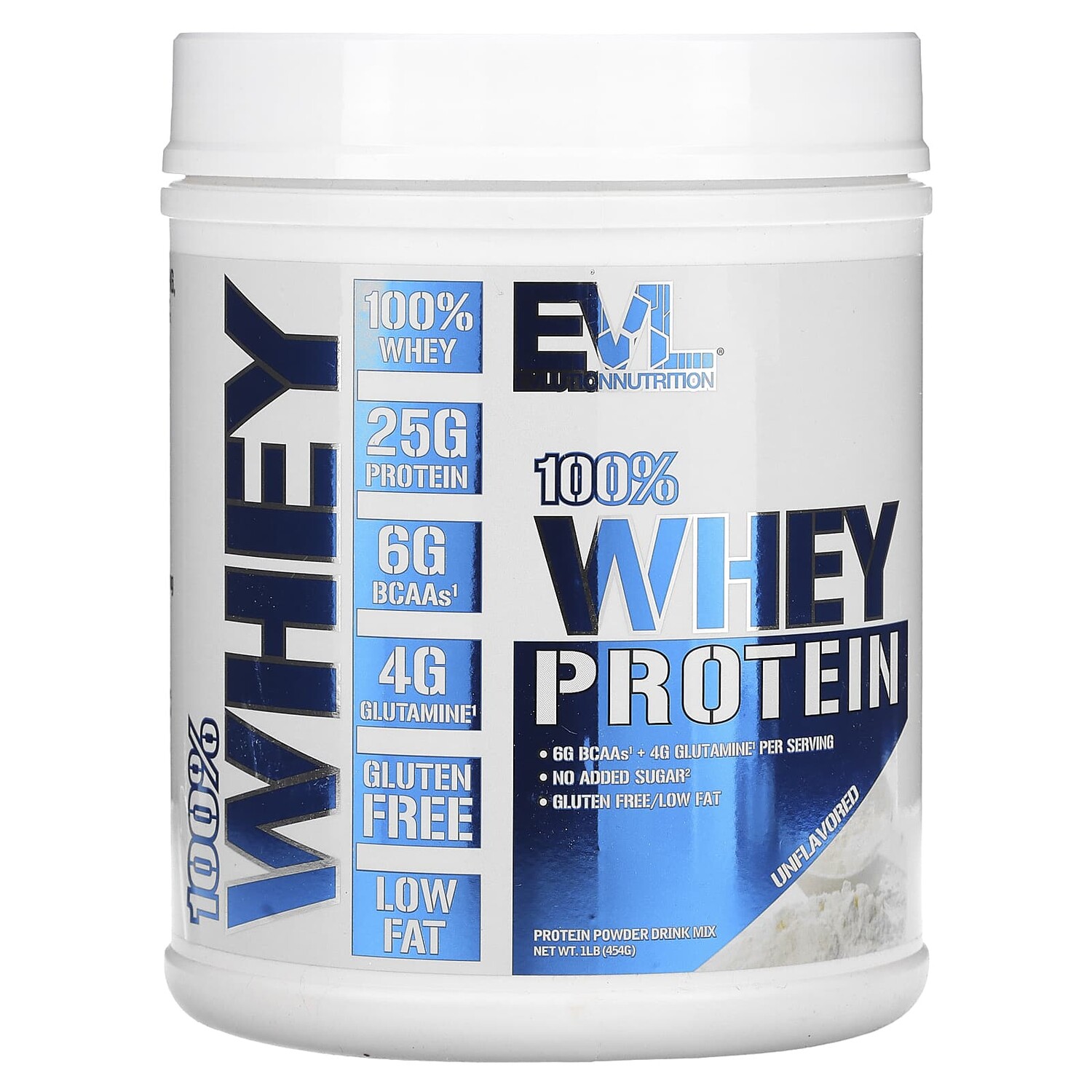 

100% сывороточный протеин, без добавок, 454 г (1 фунт), EVLution Nutrition