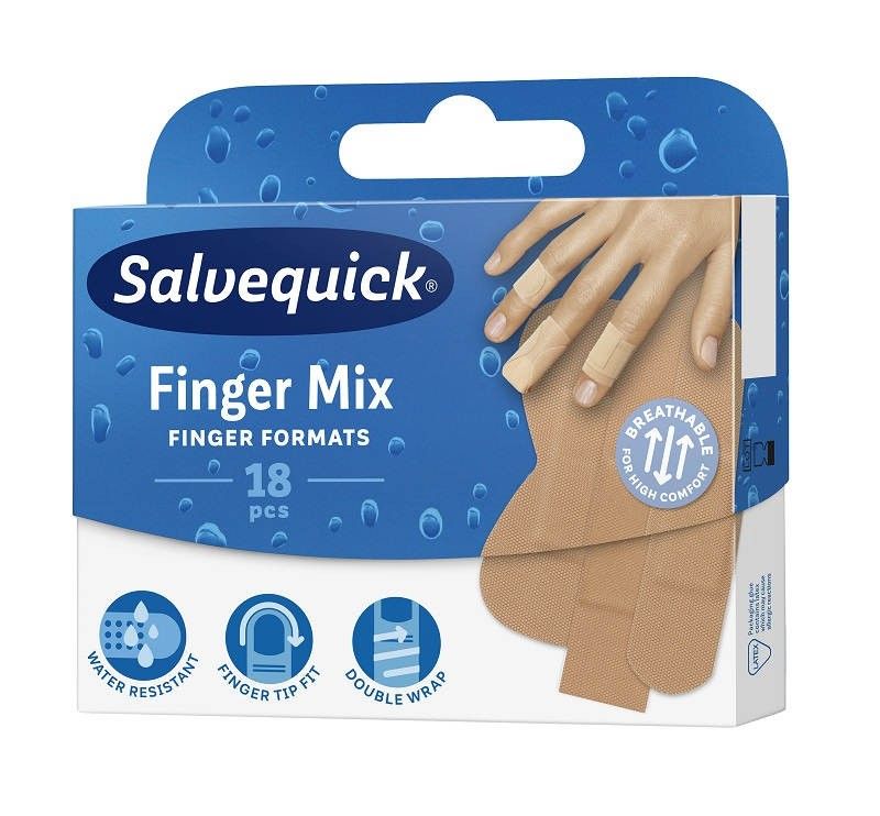 Набор перевязочных пластырей Salvequick Finger Mix , 18 шт