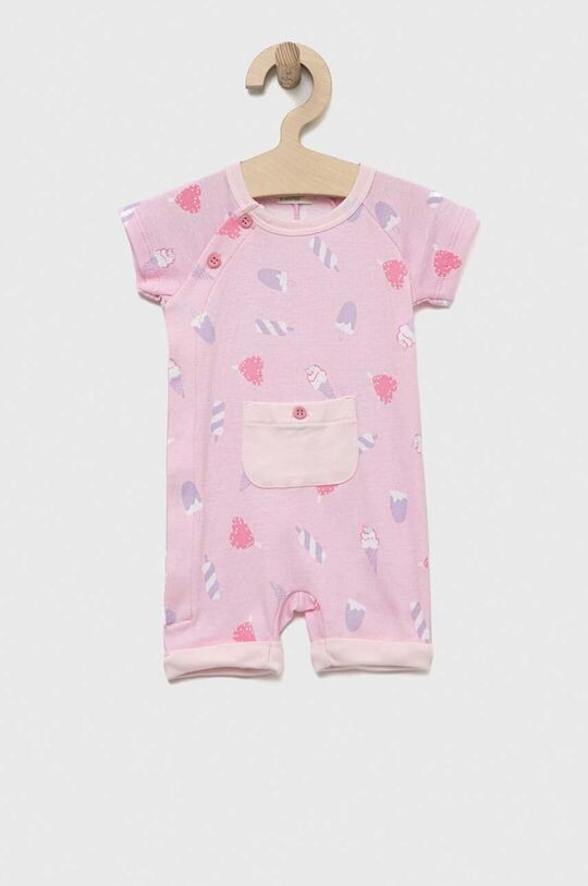 

Хлопковые детские рампы United Colors of Benetton, розовый