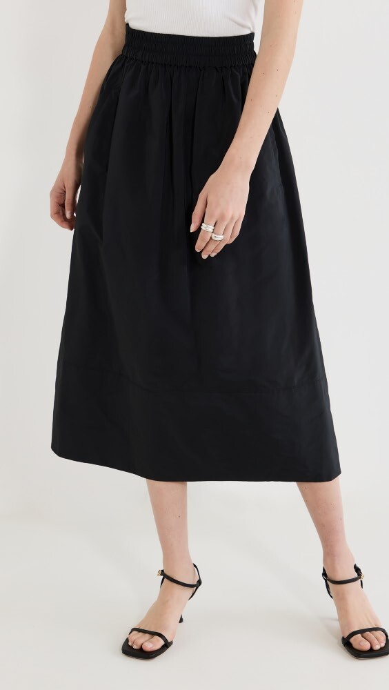 

Юбка Tibi Nylon Pull On Full, черный