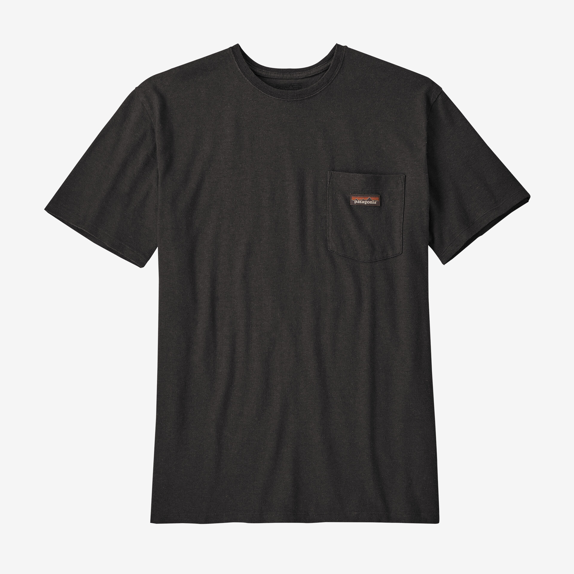 Мужская футболка с рабочим карманом Patagonia, черный мужская ответственная футболка с логотипом и карманом patagonia черный