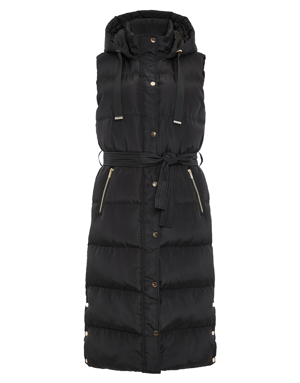 

Утепленный жилет Threadbare Long THB Robbie Premium Hoodie Gilet, черный