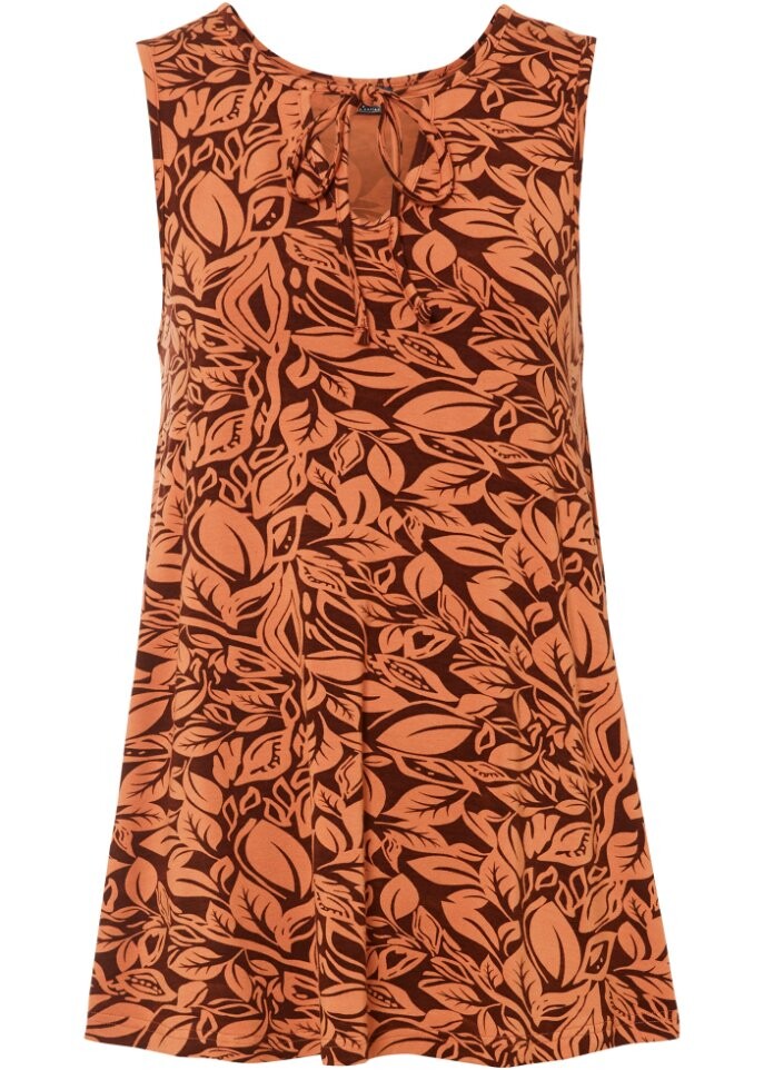 

Топ из джерси с завязками а-силуэта Bpc Bonprix Collection, коричневый