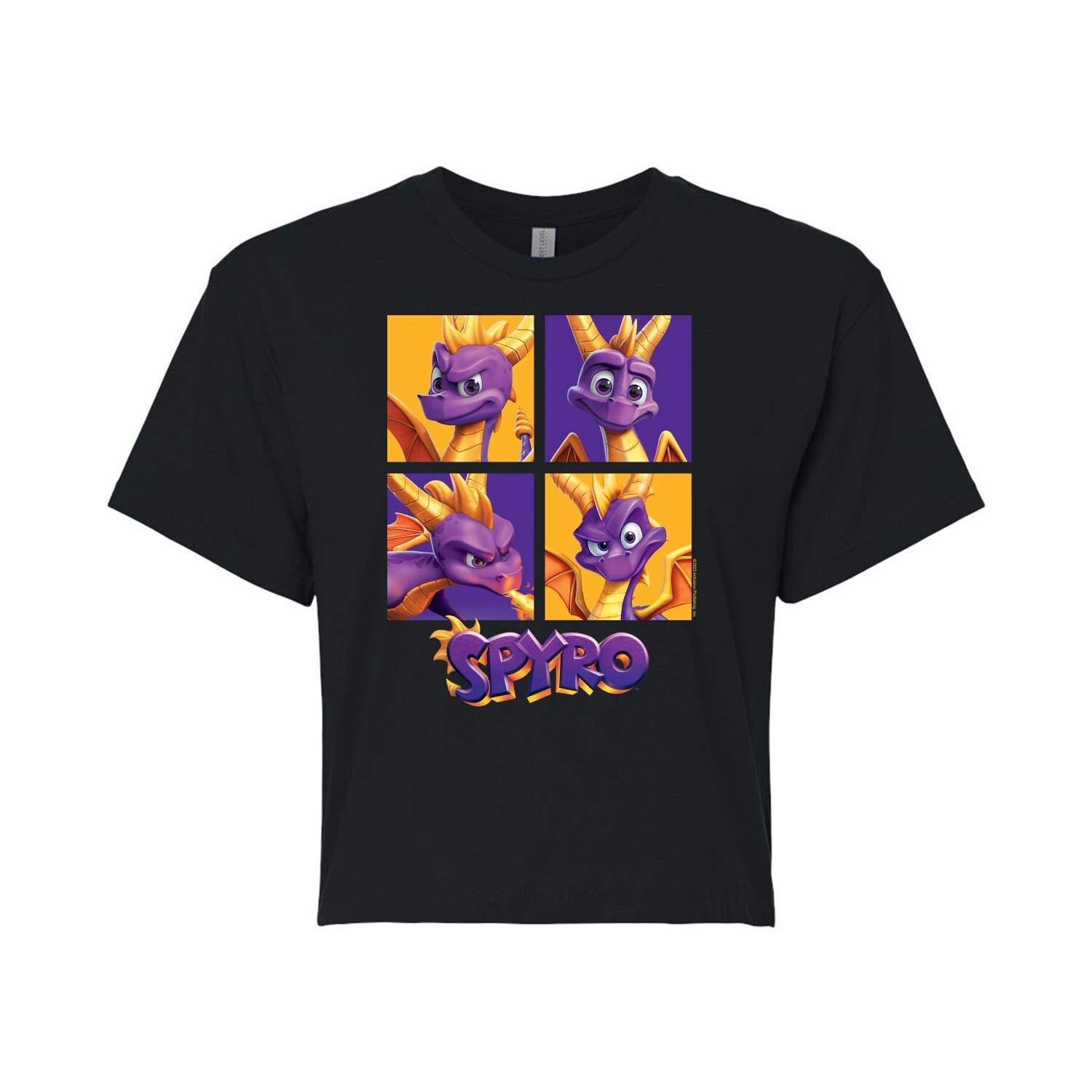 

Укороченная футболка с рисунком Spyro Grid для юниоров Licensed Character