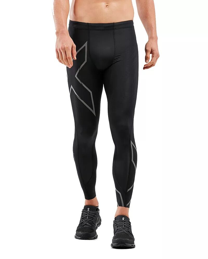 

2XU Мужские компрессионные тайтсы полной длины Light Speed, мультиколор