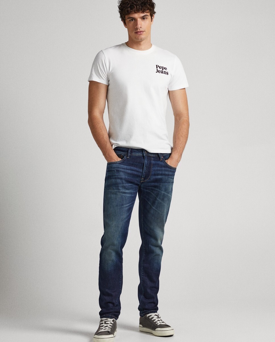 

Мужские джинсы Regular Stanley темно-синего цвета Pepe Jeans, синий