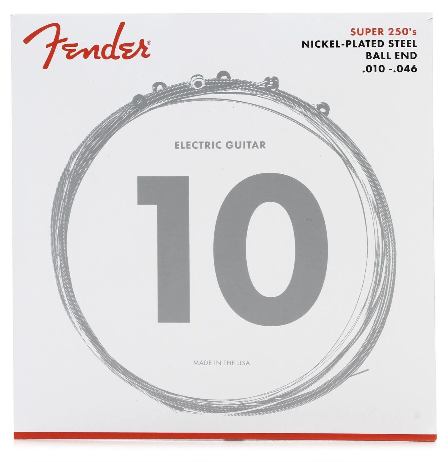 

Струны для электрогитары Fender 250R Super 250 из никелированной стали — .010-.046 стандартные
