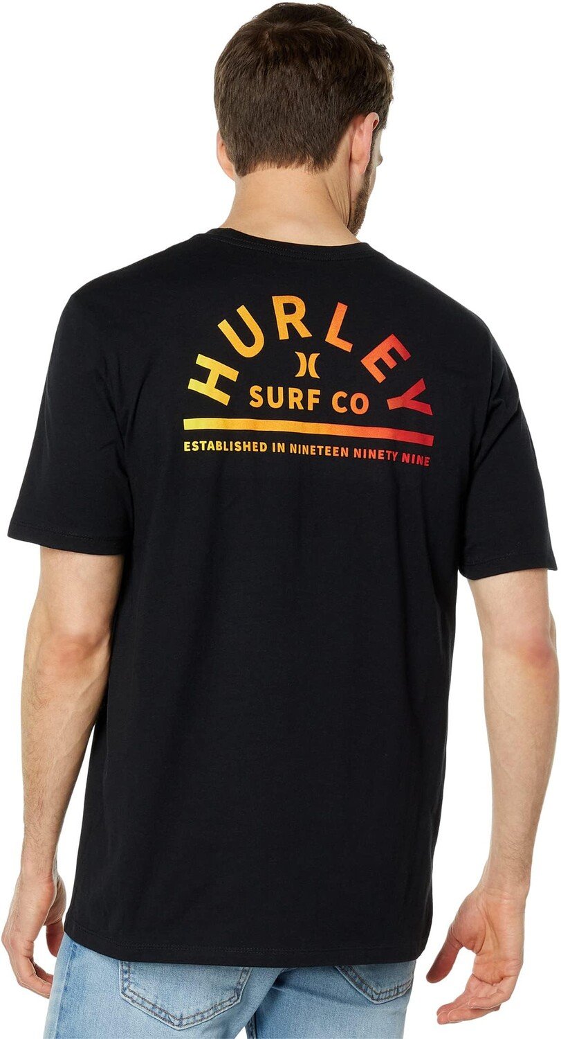 

Футболка с короткими рукавами в форме полумесяца Hurley, черный