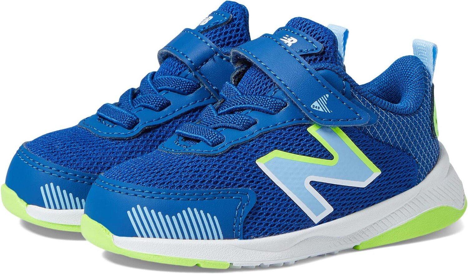 

Кроссовки 545 Bungee Lace with Hook-and-Loop Top Strap New Balance, цвет Blue/Pixel Green