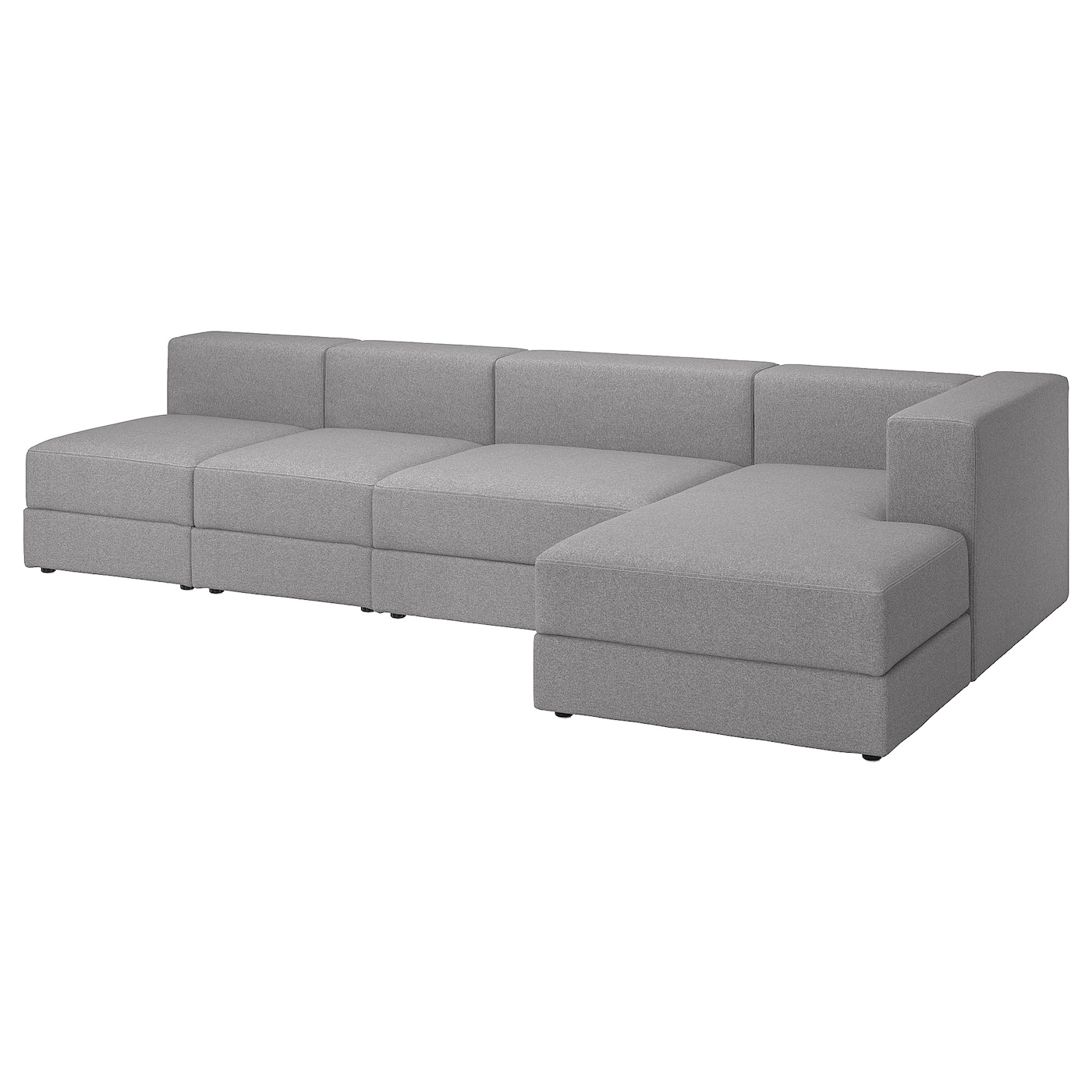 модульный диван ramart design мерсер премиум ultra ivory правый ДЖЭТТЕБО 5-местный диван + диван, правый/Тонеруд серый JÄTTEBO IKEA