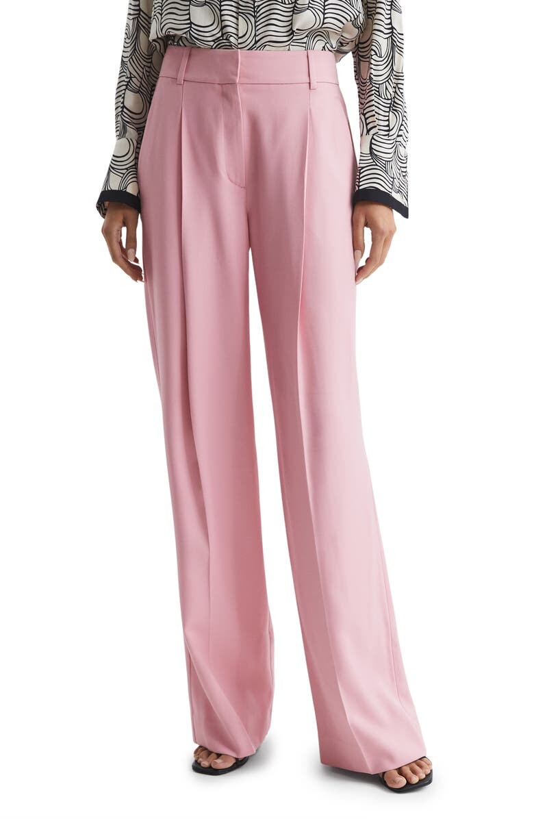 

Широкие брюки Bonnie со складками спереди REISS, розовый