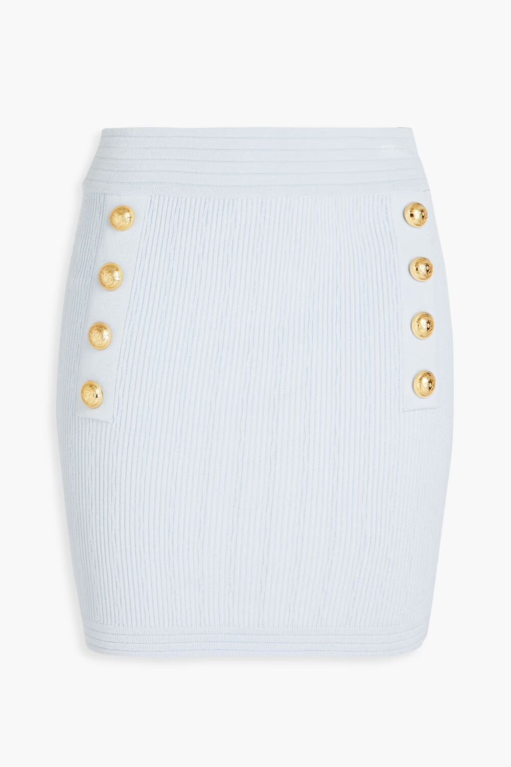 

Мини-юбка-карандаш рельефной вязки Balmain, голубое небо