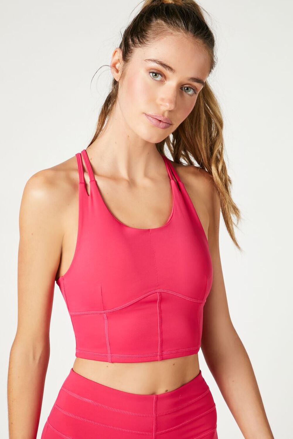 

Удлиненный спортивный бюстгальтер с бретелями Forever 21