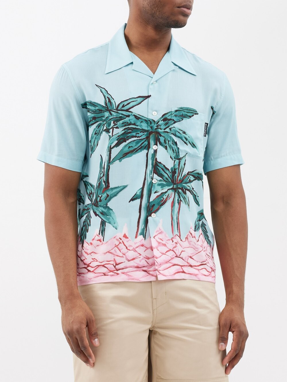 

Рубашка для боулинга palms row Palm Angels, синий
