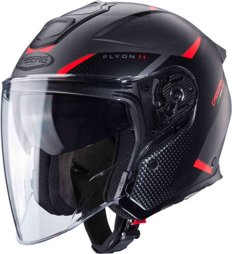Реактивный шлем Flyon II Boss Caberg, серый/черный/красный цена и фото