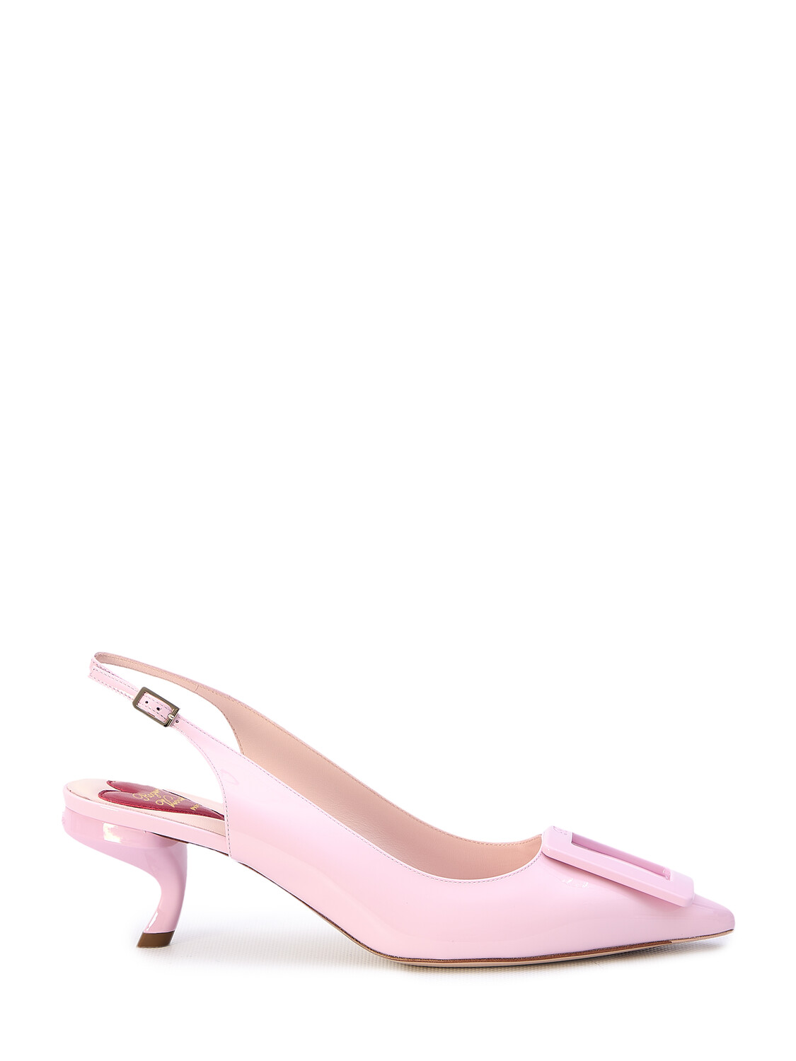 

Туфли Roger Vivier Virgule 55 slingback, розовый