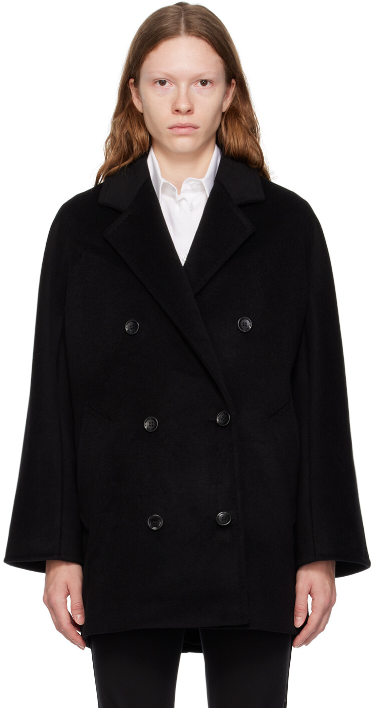 

Черное пальто с ребусом Max Mara, Черный, Черное пальто с ребусом Max Mara
