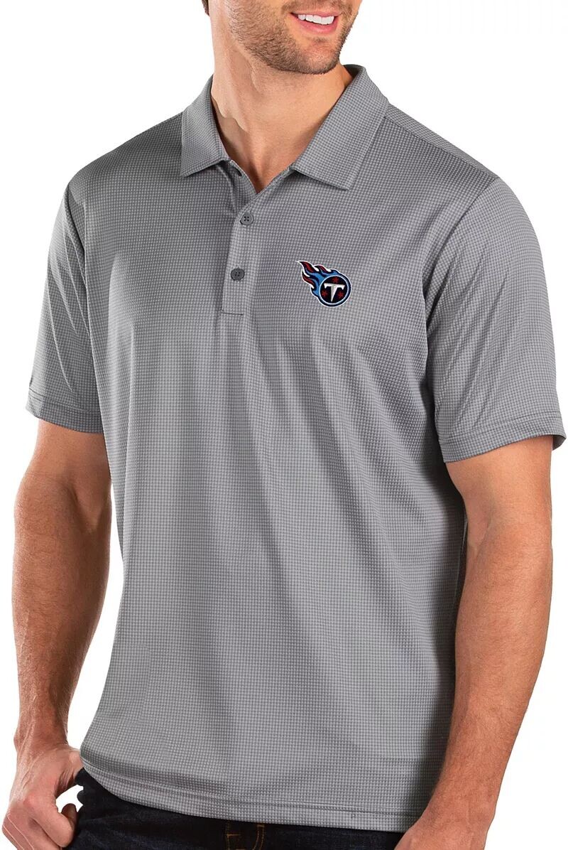 

Мужская футболка-поло Antigua Tennessee Titans Balance серого цвета