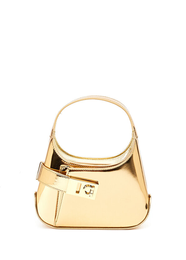

Золотая женская кожаная сумка через плечо Ferragamo