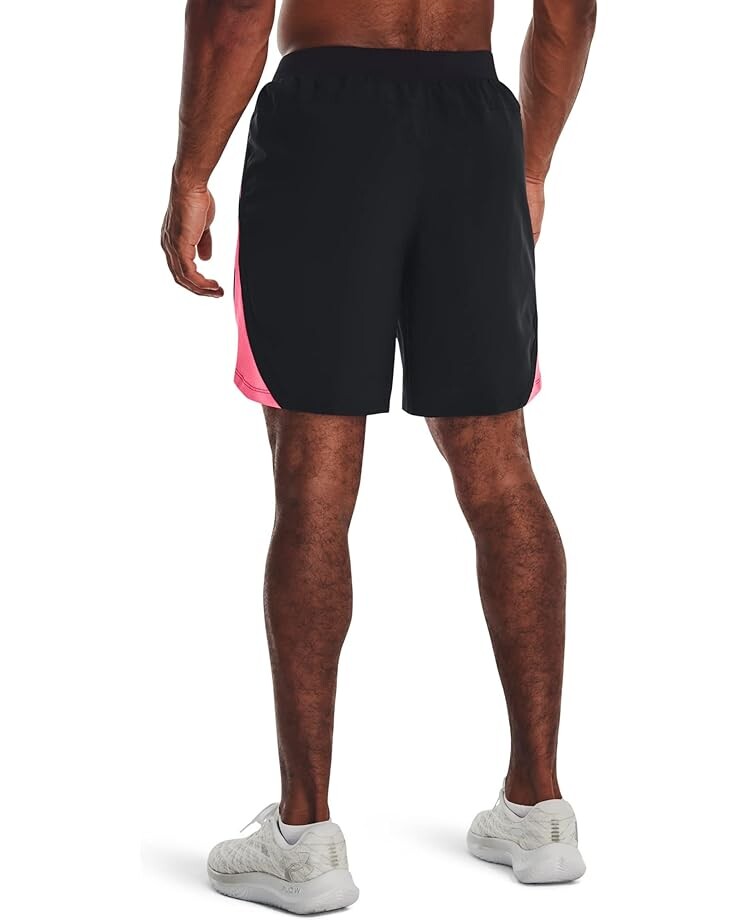 

Шорты Under Armour Launch Stretch Woven 7'' Shorts, цвет Black/Pink Shock/Reflective