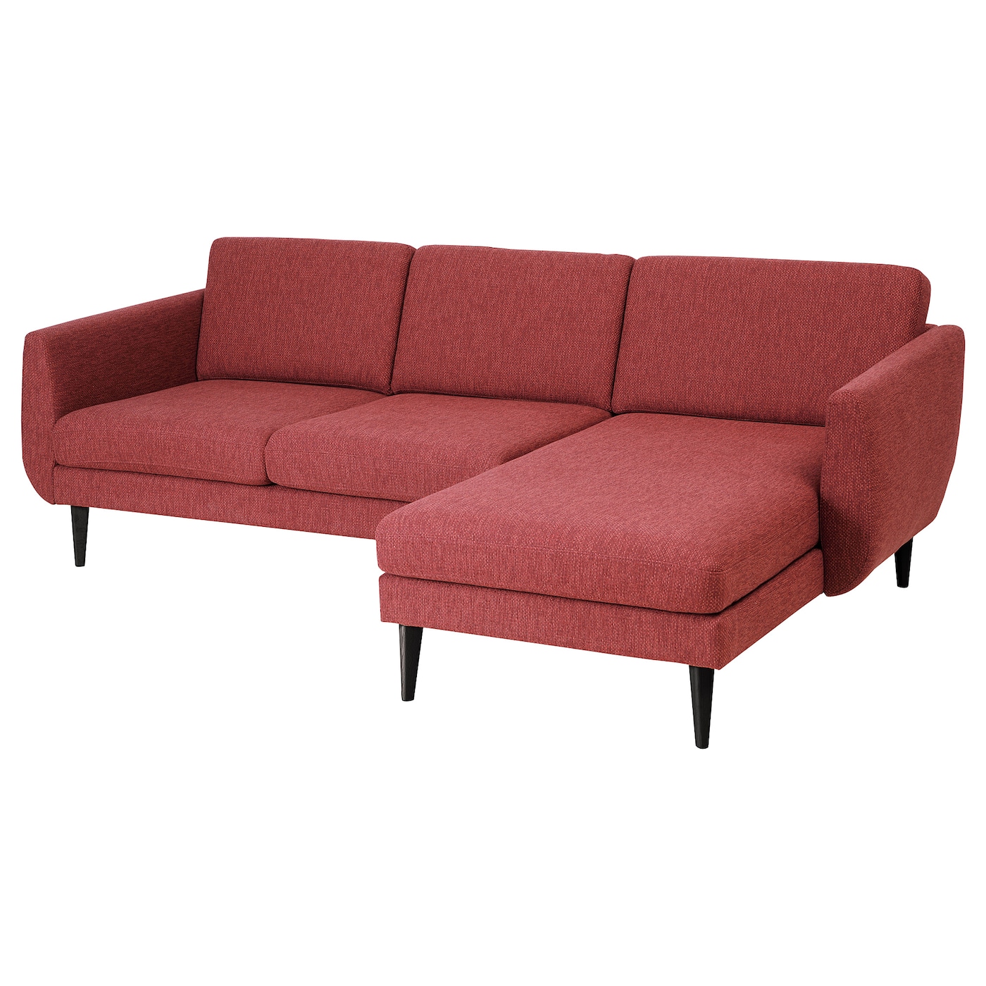 СМЕДСТОРП 3-местный диван + диван, Лейде красный/коричневый/черный SMEDSTORP IKEA диван офисный шарм дизайн бит с подушками коричневый