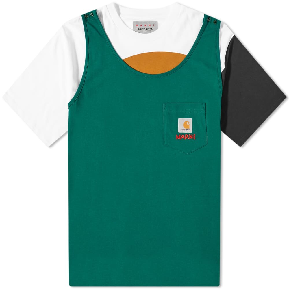 

Футболка с накладным жилетом Marni x Carhartt WIP Panel Vest