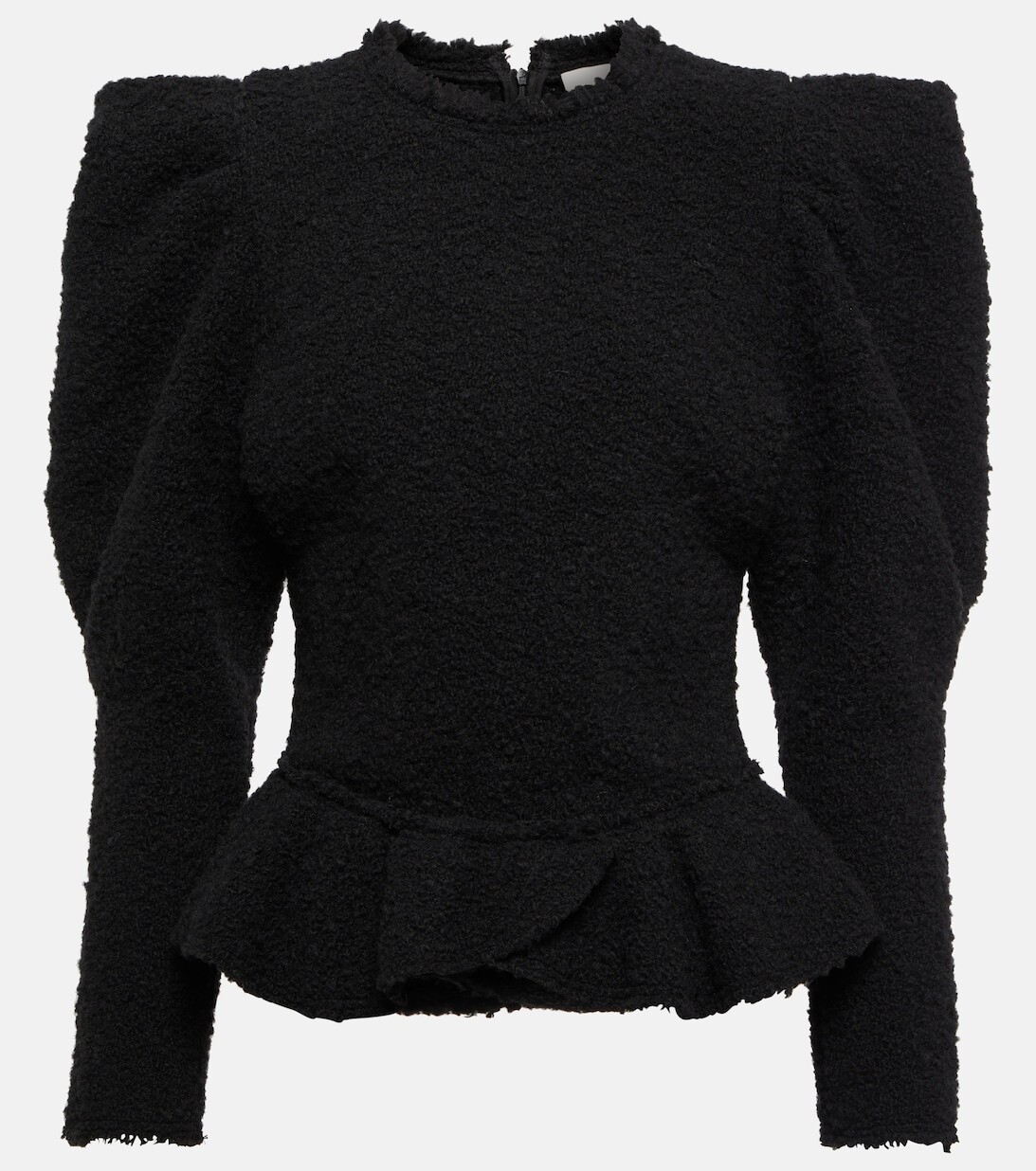 

Топ с баской из букле ISABEL MARANT, черный