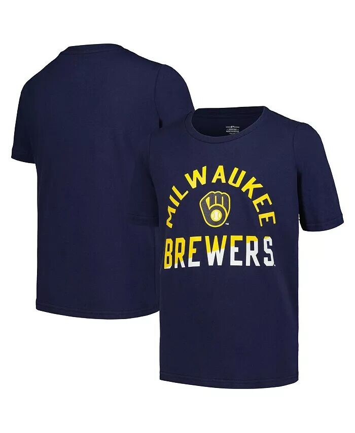 

Темно-синяя футболка Big Boys Milwaukee Brewers в перерыве между таймами Outerstuff, синий