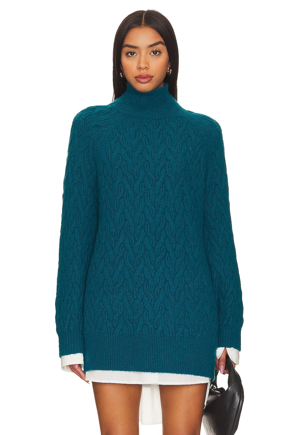цена Свитер 525 Natasha Cable Oversized Pullover, цвет Lagoon