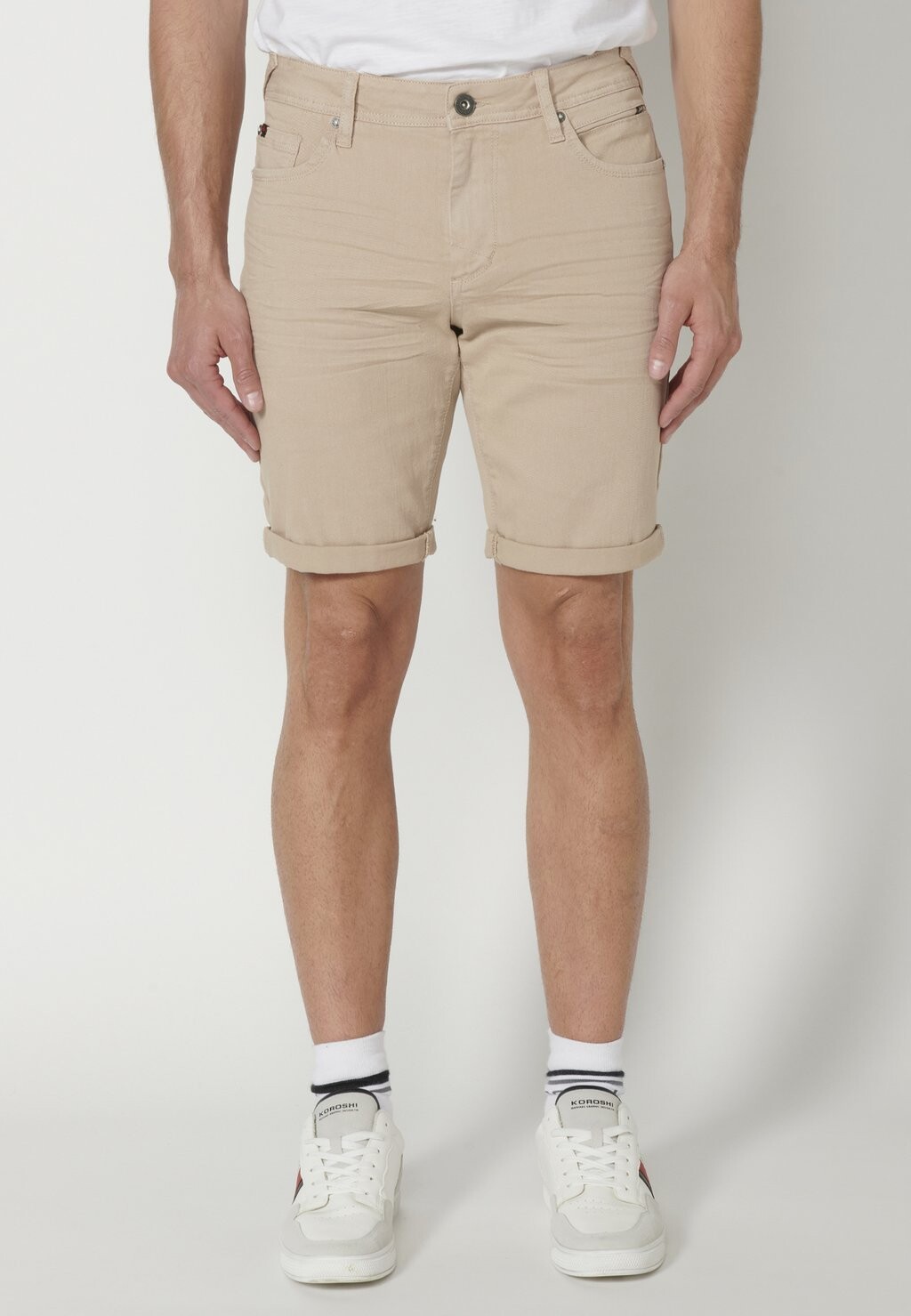 

Джинсовые шорты Koroshi Bermuda Stretch Regular Colors Bermuda Stret, бежевый