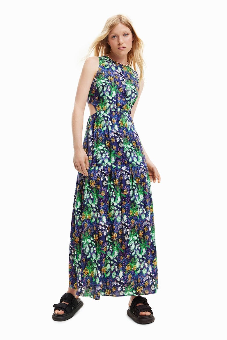 

Платье с принтом и вырезами Desigual, зеленый