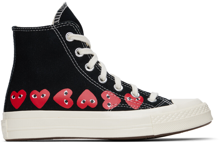 

Черные кроссовки Converse Edition Chuck 70 с разноцветными сердечками Comme Des Garcons, цвет Black, Черный, Черные кроссовки Converse Edition Chuck 70 с разноцветными сердечками Comme Des Garcons, цвет Black