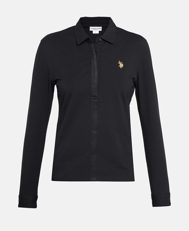 

Рубашка-поло с длинными рукавами U.S. Polo Assn., черный