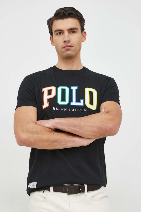 

Хлопковая футболка Polo Ralph Lauren, черный