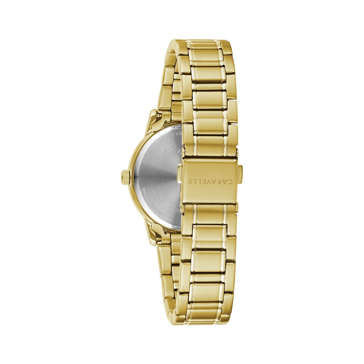 

Женские золотистые часы с бриллиантовым акцентом - 44P102 Caravelle by Bulova