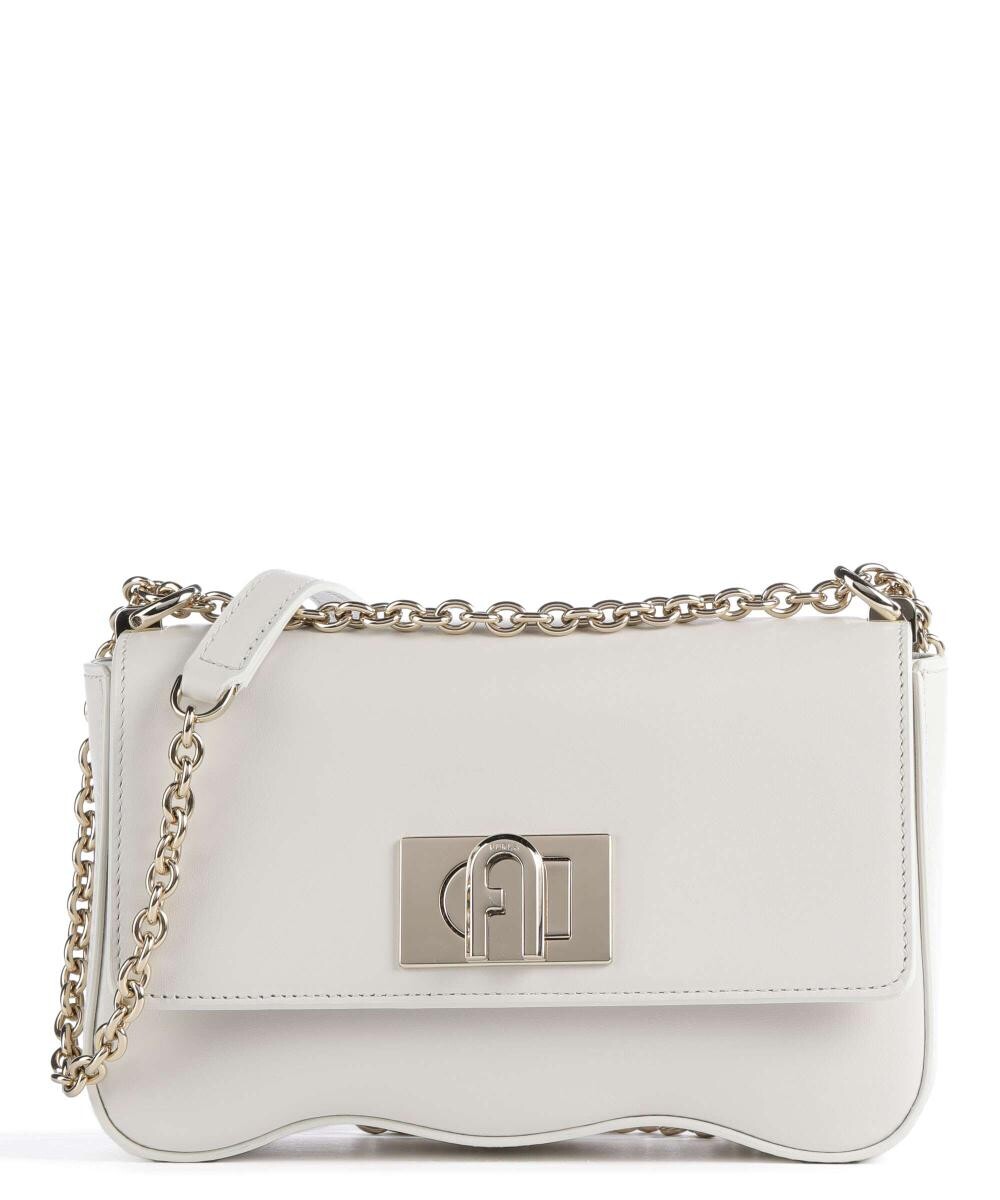 

Мини-сумка через плечо из мелкозернистой кожи Furla, белый