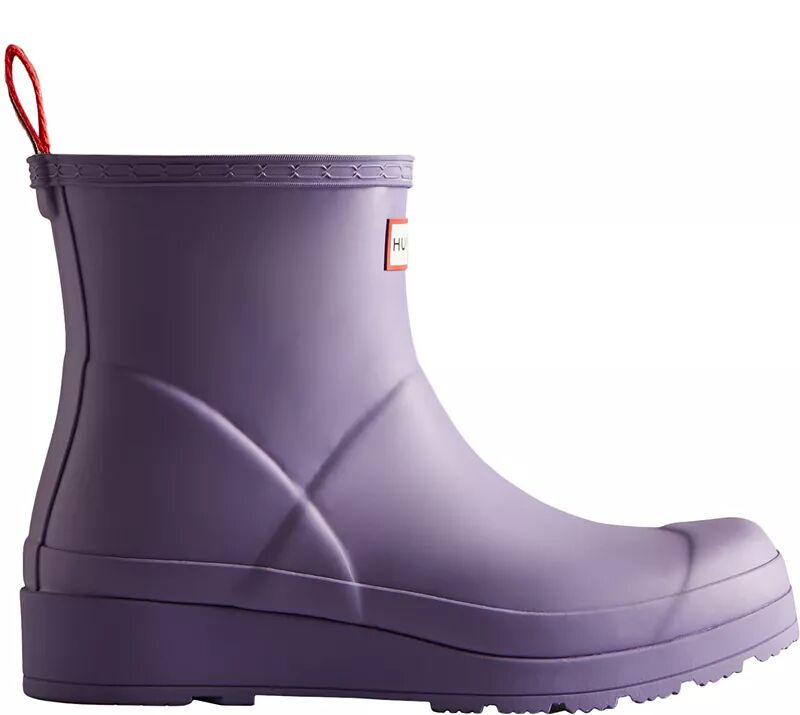 цена Женские короткие водонепроницаемые резиновые сапоги Hunter Boots, фиолетовый