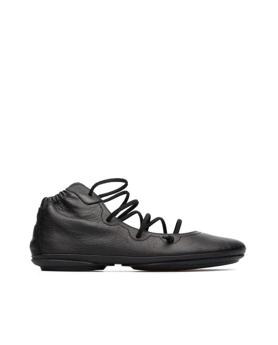 Женские высокие балетки из черной кожи Camper, черный ботинки на шнурках женские tamaris пудровый 39