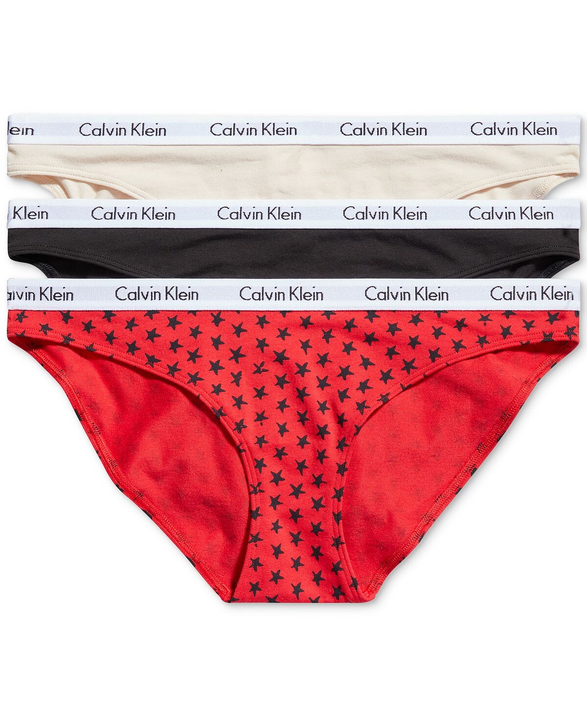 

Женское хлопковое нижнее белье, трусы из 3 штук QD3588 Calvin Klein