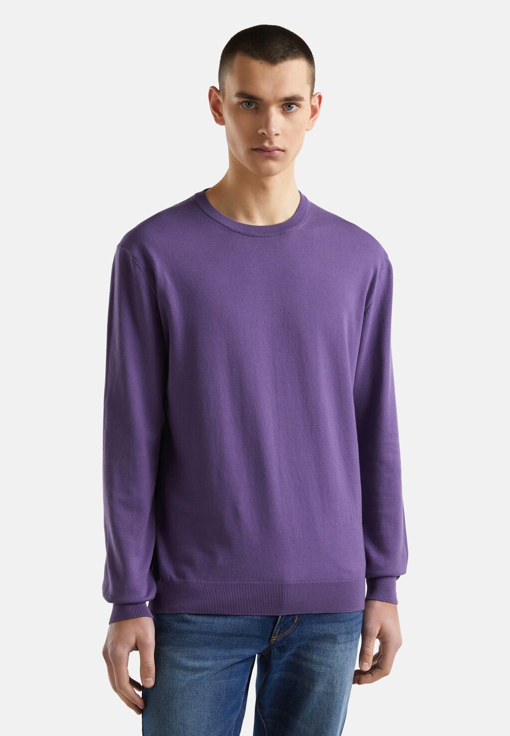 

Вязаный свитер United Colors of Benetton, цвет violet