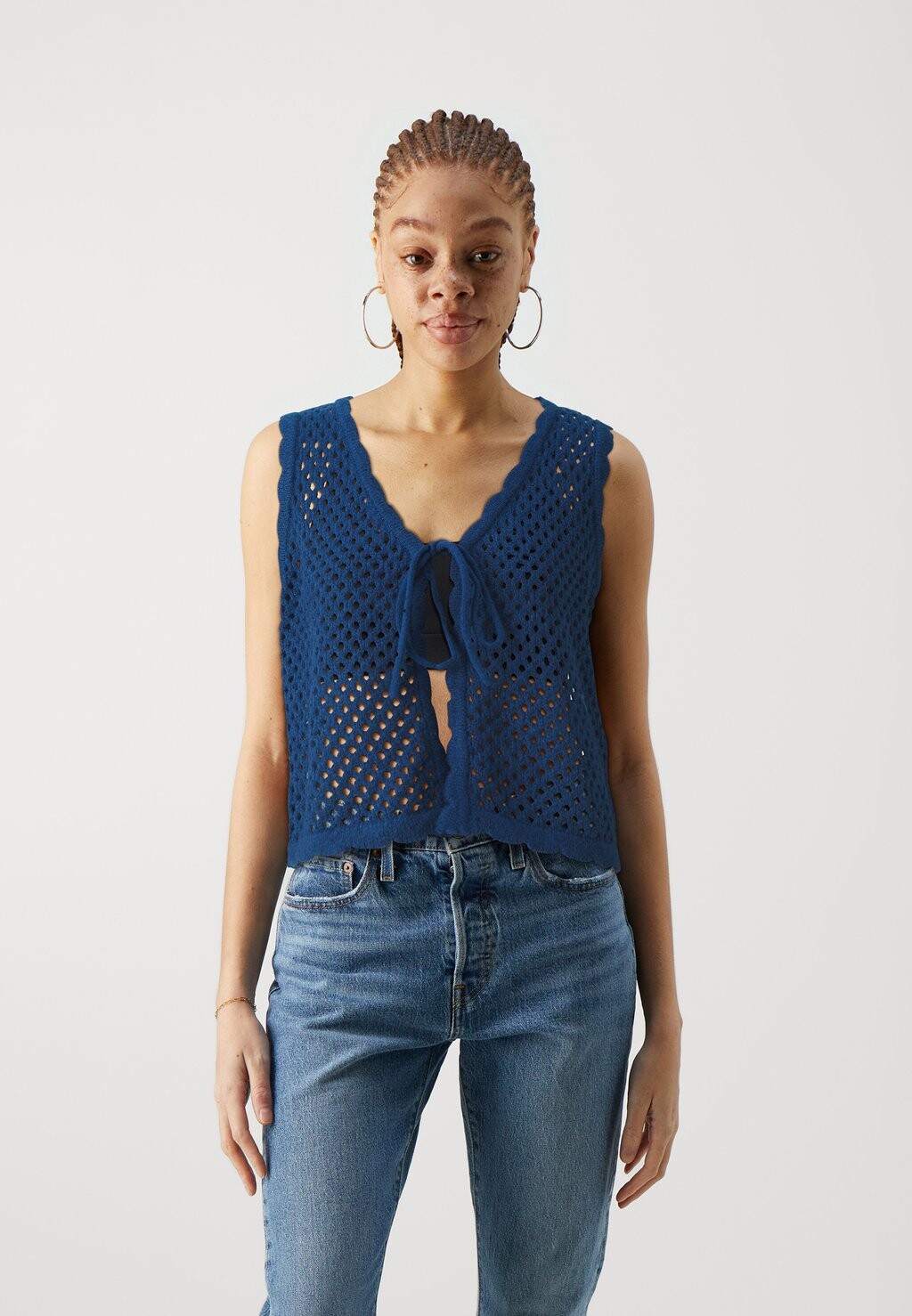 

Жилет Pcbetty Vest Pieces, синий цвет